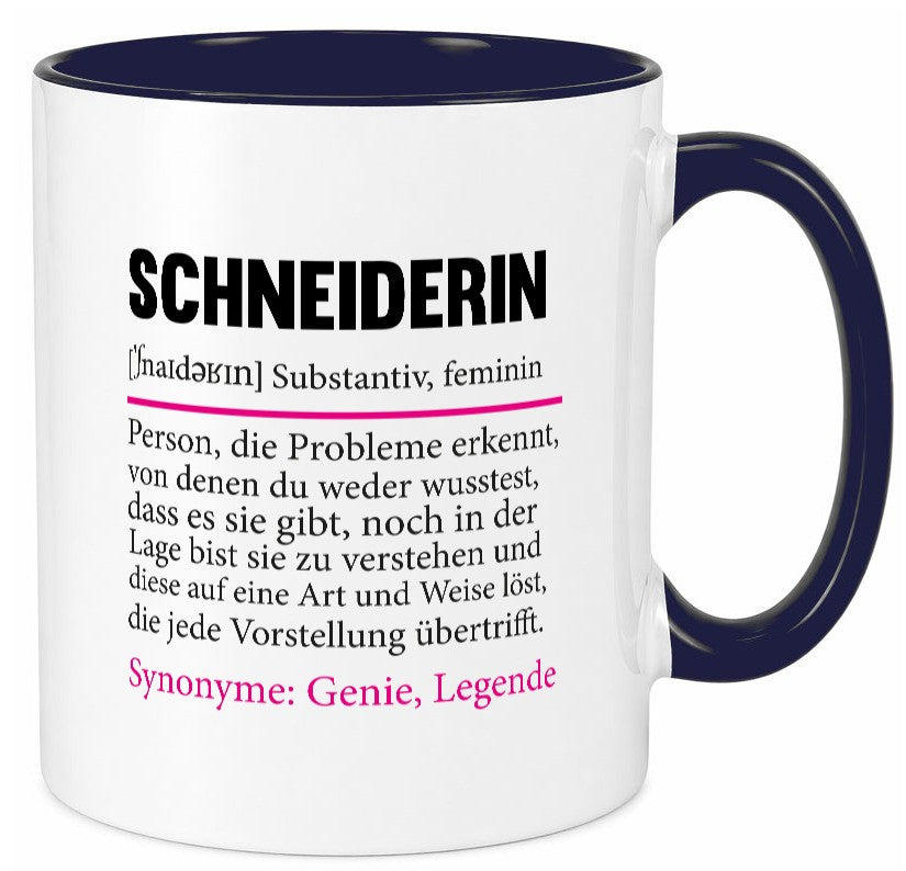 Schneiderin | Spruch Beruf Schneiderei Humor v2 Geschenk Arbeit Kollegen Büro Tasse