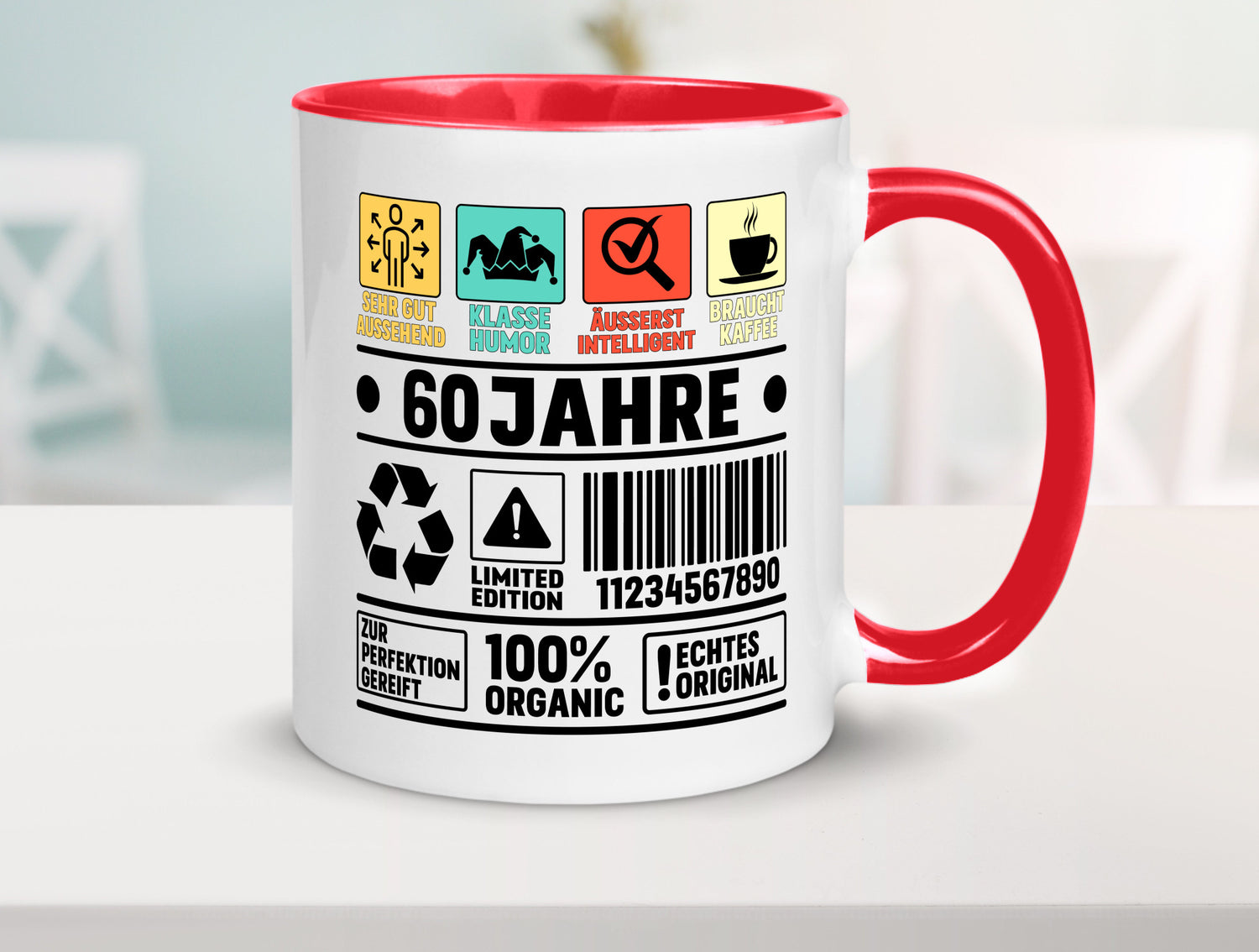 60. Geburtstag | 60 Jahre Humor Limited Edition Geschenkidee Tasse