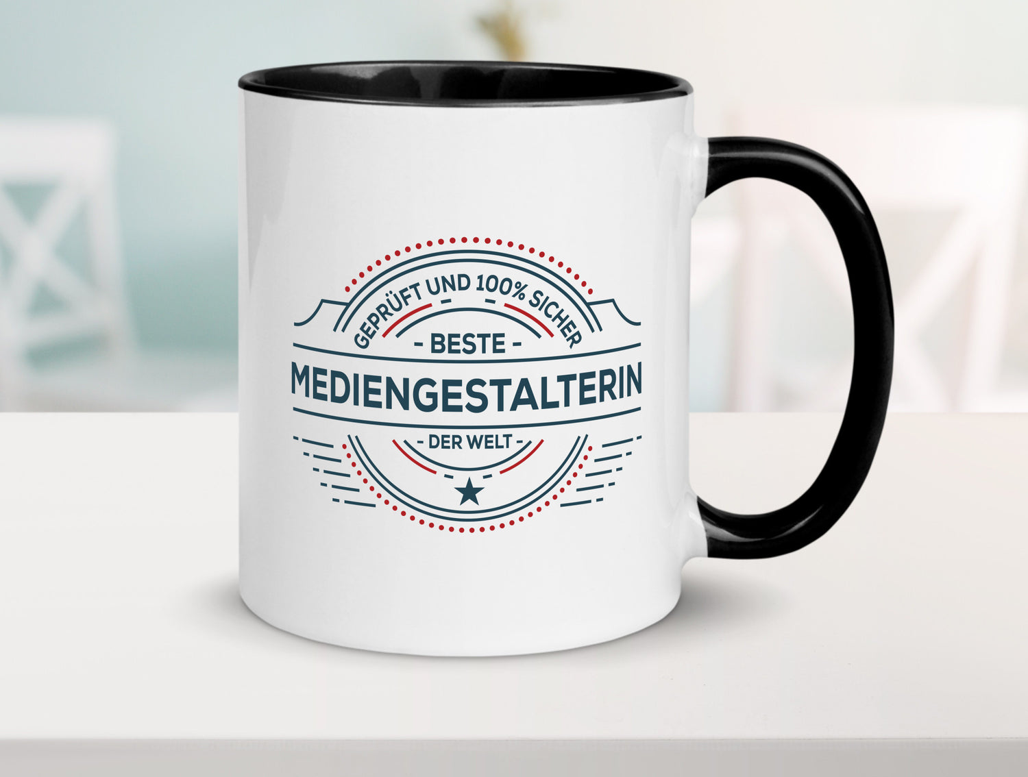 Geprüft und sicher: Mediengestalterin | Medien lustiger Spruch Geschenk Humor