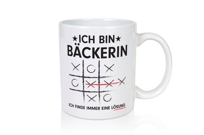 Lösung finden: Bäckerin | Bäckerei Frauen Backen Humor Geschenkidee Tasse