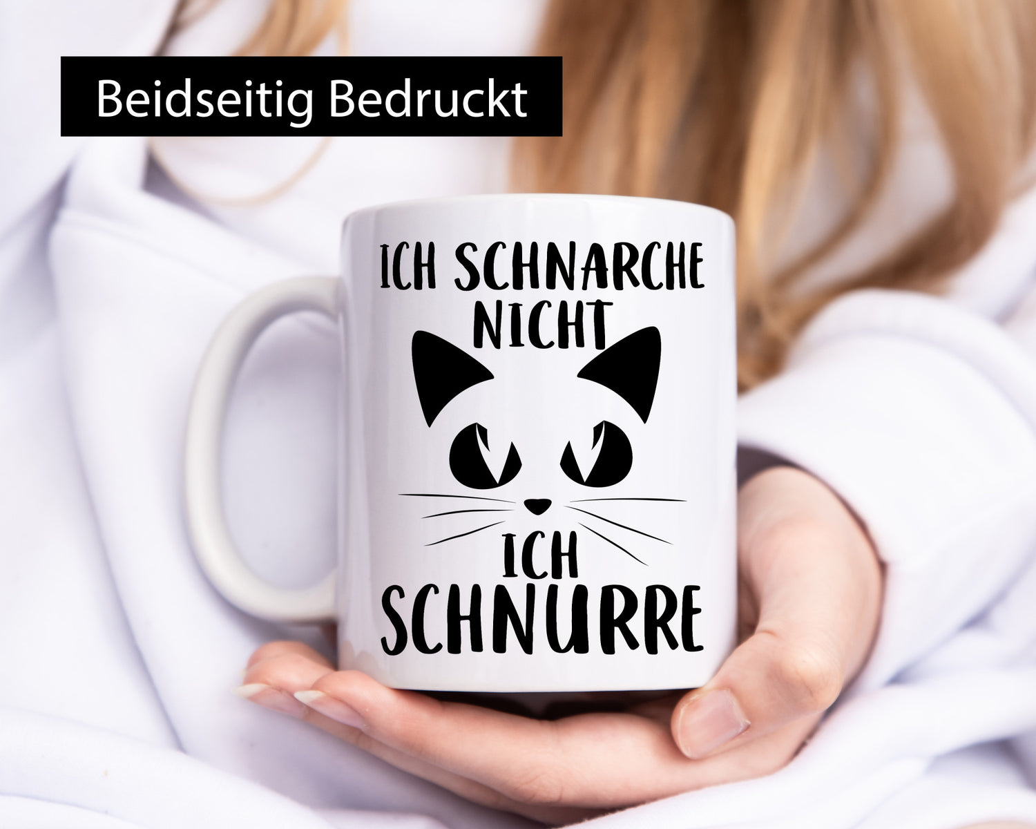 Nicht schnarchen, schnurren | Katze Schnurrhaare Augen Geschenkidee