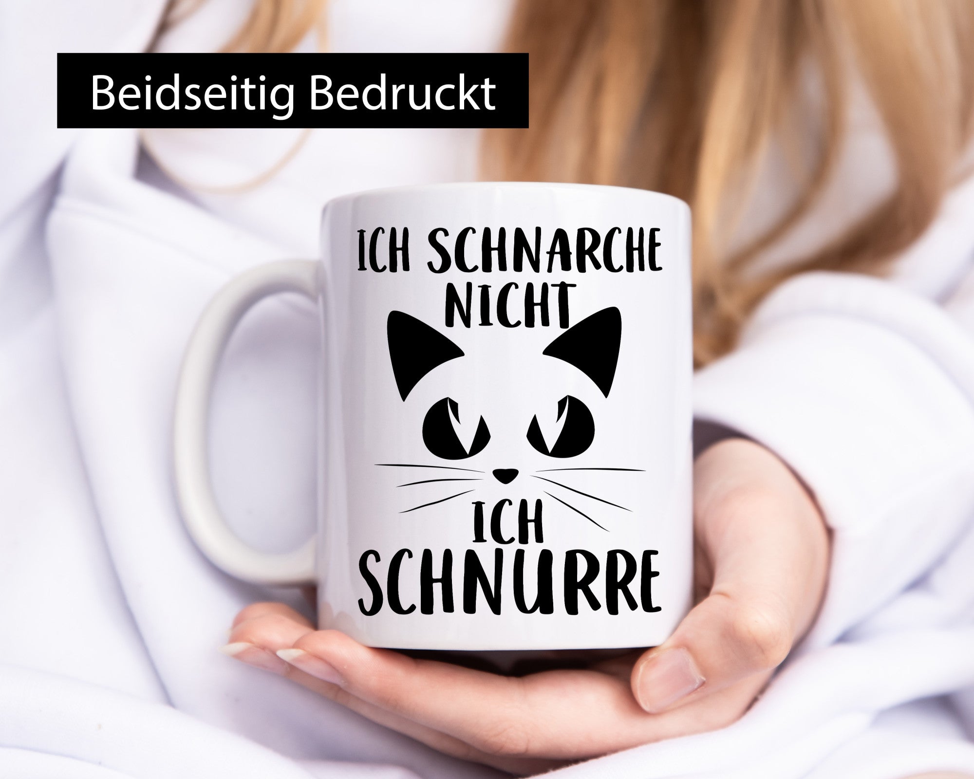 Nicht schnarchen, schnurren | Katze Schnurrhaare Augen Geschenkidee
