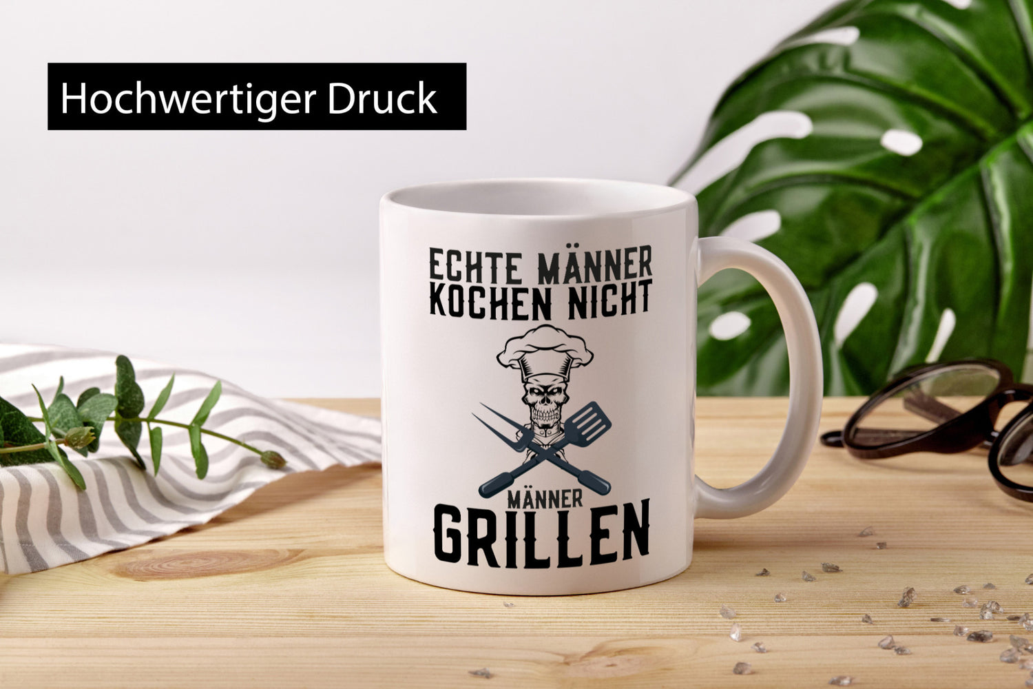 Echte Männer kochen nicht | Grillen Grillmeister lustiger Spruch Geschenk Humor