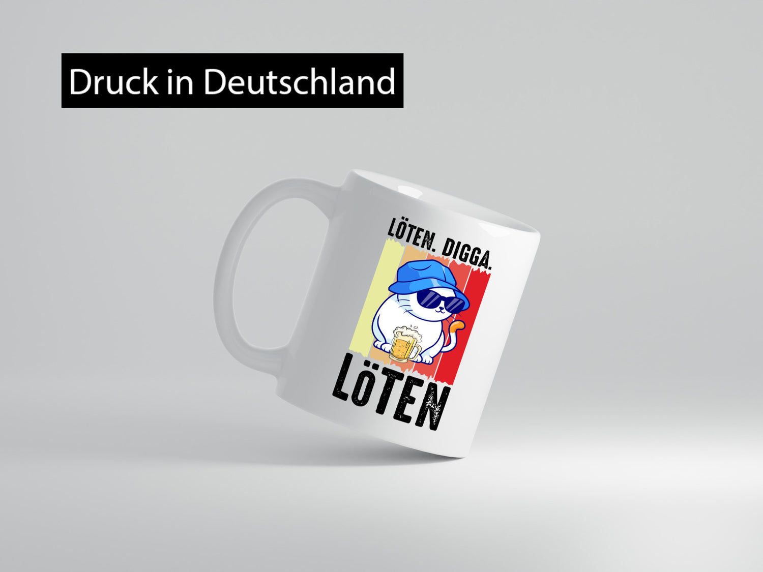 Löten Digga | Katze mit Bier Bierkatze Geschenk Tierliebhaber Humor lustiger
