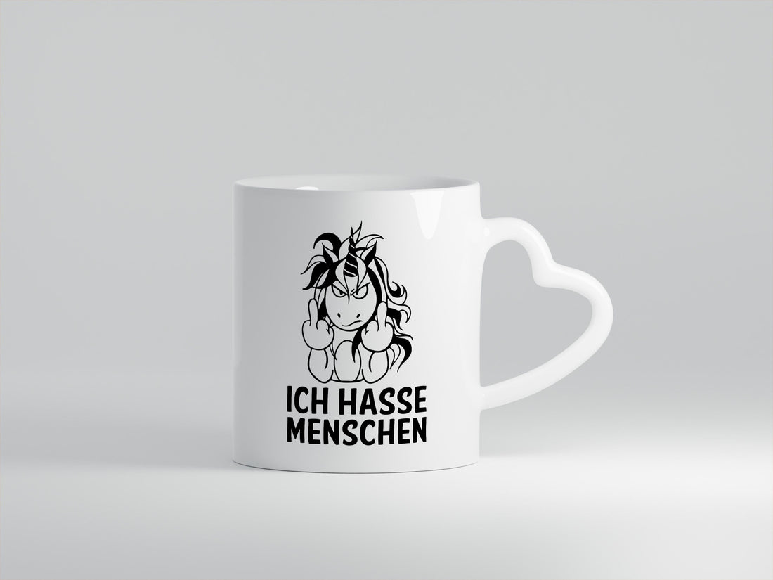 Ich hasse Menschen | Einhorn Stinkefinger lustig Humor Geschenkidee Geschenk