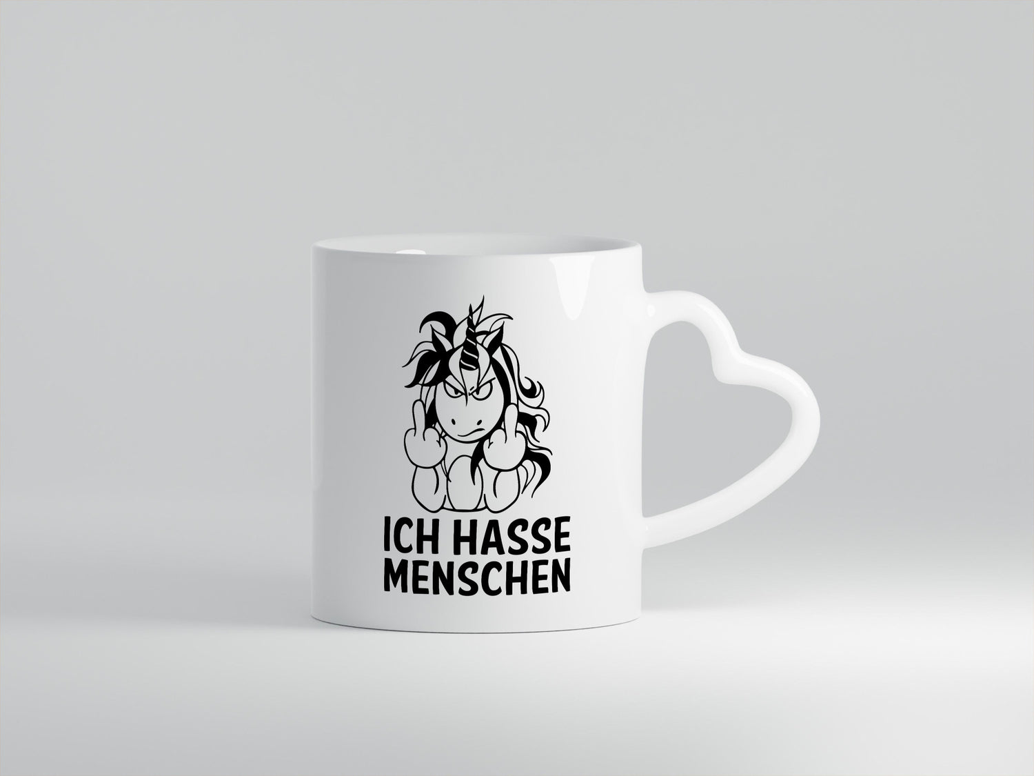 Ich hasse Menschen | Einhorn Stinkefinger lustig Humor Geschenkidee Geschenk