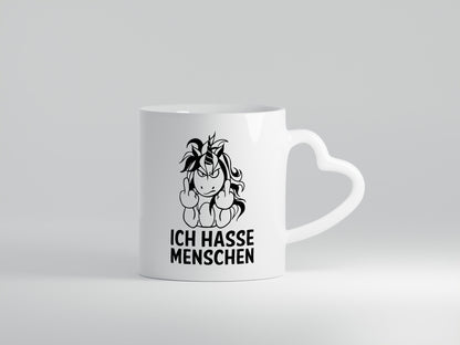 Ich hasse Menschen | Einhorn Stinkefinger lustig Humor Geschenkidee Geschenk