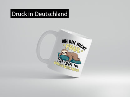 Bin im Energiesparmodus | Faultier v2 lustig Tierliebhaber Humor Geschenk Tasse