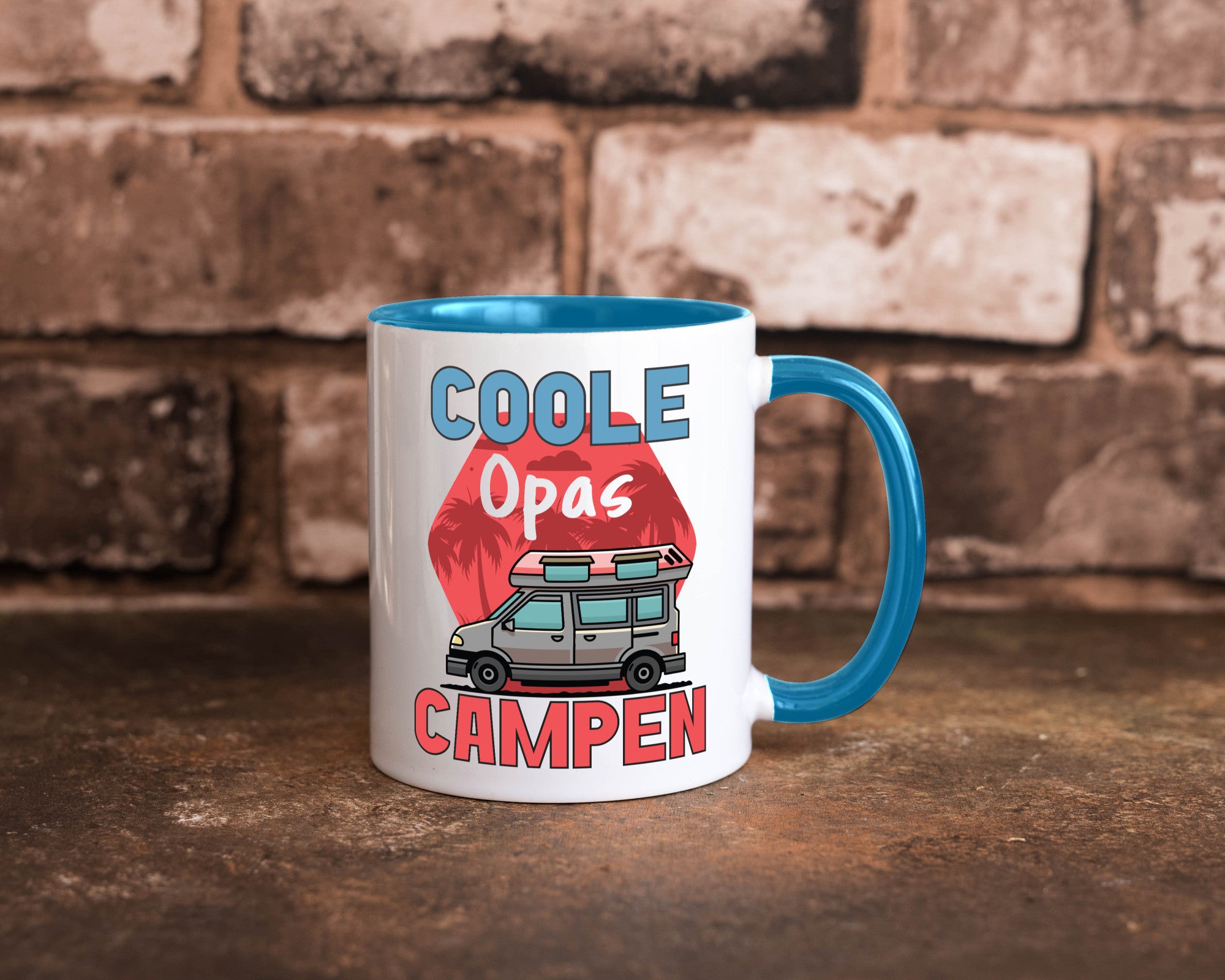 Coole Opas campen | Campingwagen Palmen Geschenk Familie Geschenkidee lustiger