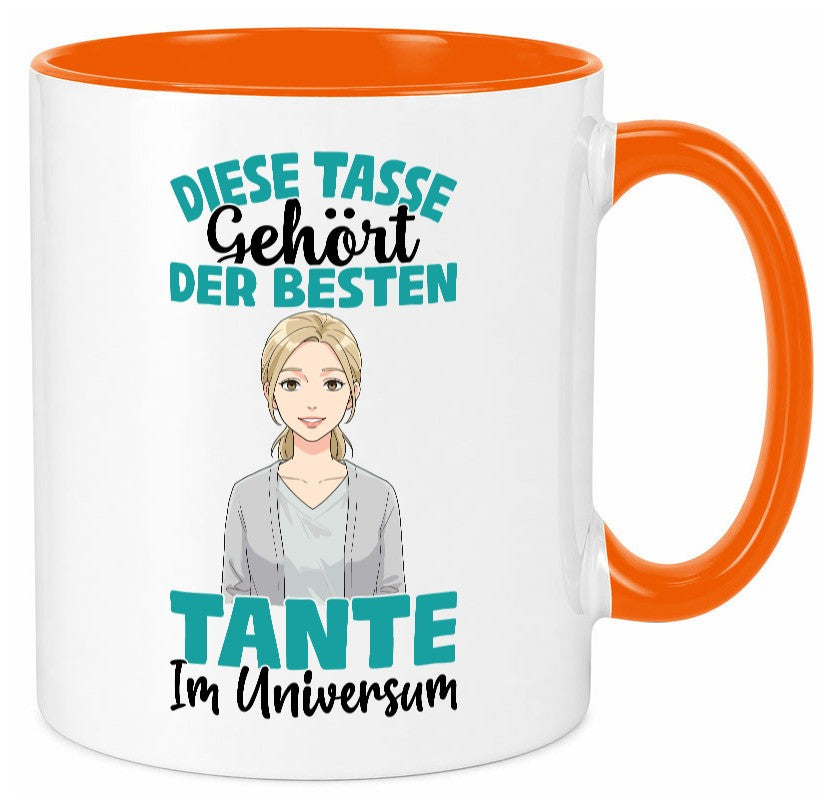 Im Universum: Tante | Nichte Schwester Familie lustig Geschenkidee Geschenk Tasse
