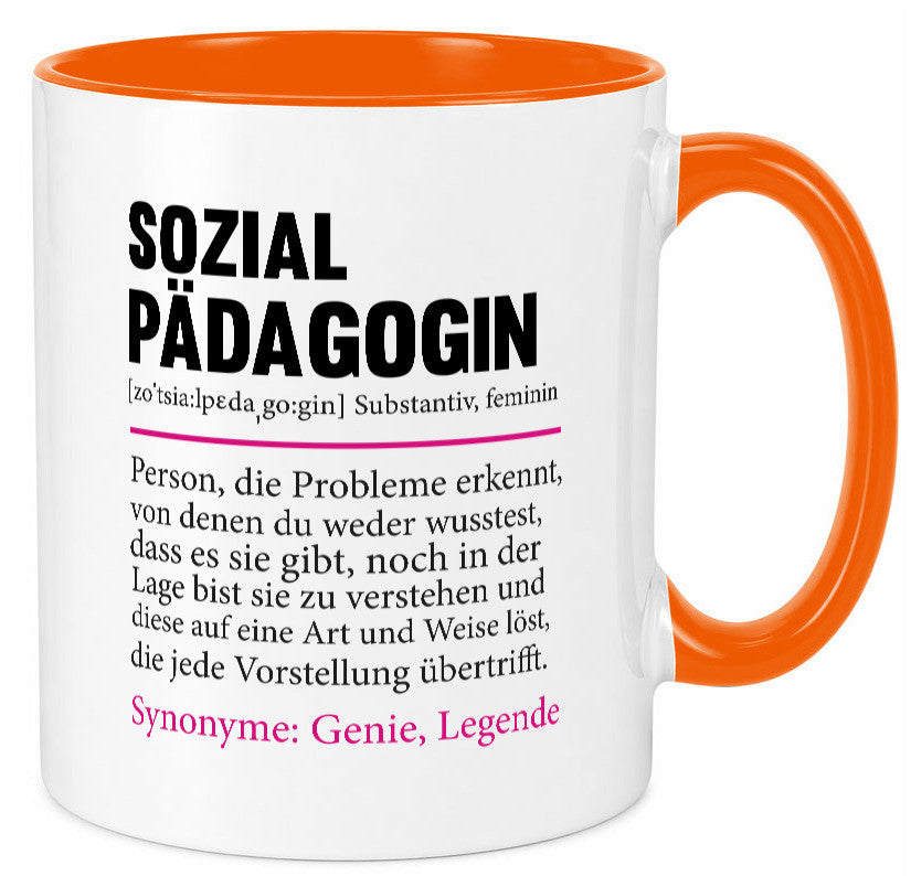 Sozialpädagogin | Spruch lustig Humor Pädagogin v2 Geschenkidee Geschenk Tasse