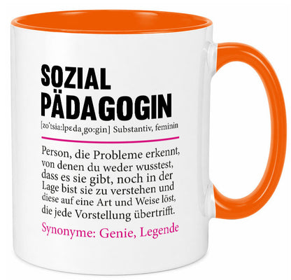 Sozialpädagogin | Spruch lustig Humor Pädagogin v2 Geschenkidee Geschenk Tasse