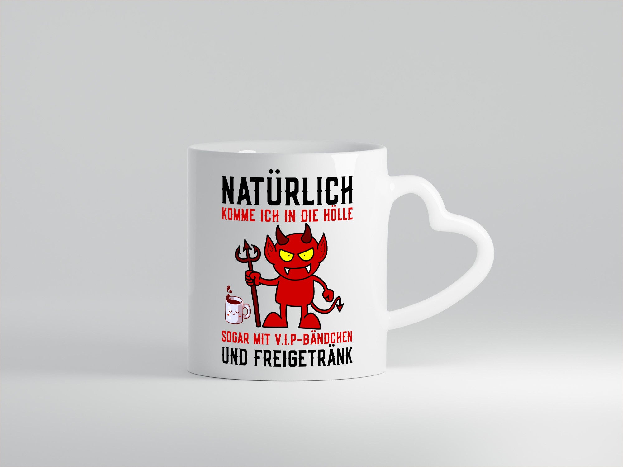 Natürlich komme ich in die Hölle | Spruch Teufelchen Comic Geschenkidee Humor