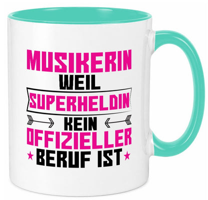 Superheldin Musikerin | Musik Musikantin Humor Geschenkidee Tasse