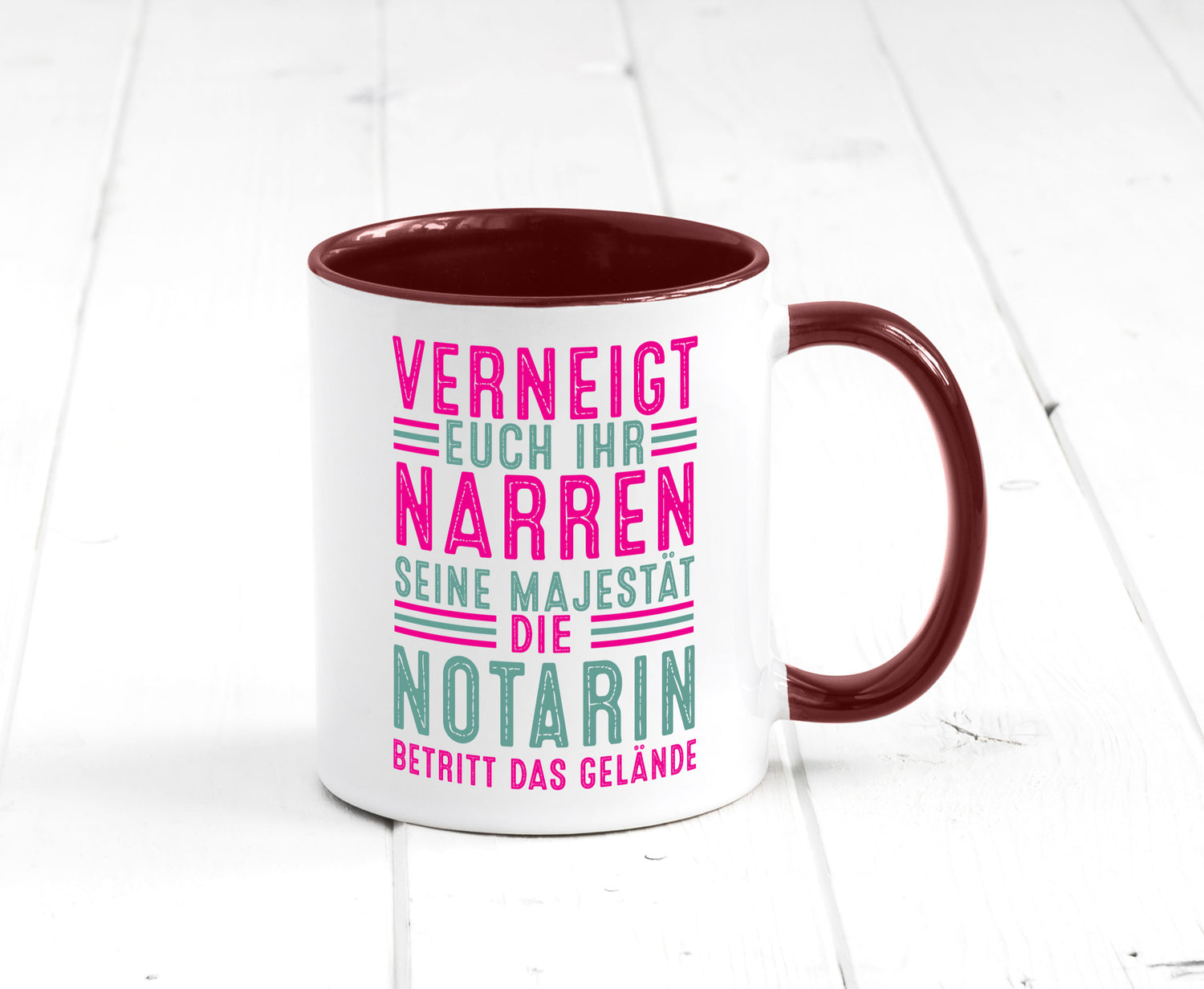 Verneigt euch: Notarin | Juristin lustig Humor Geschenkidee Geschenk Tasse
