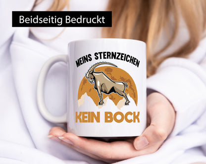 Mein Sternzeichen kein Bock | Geschenk Humor Geschenkidee lustiger Spruch Tasse