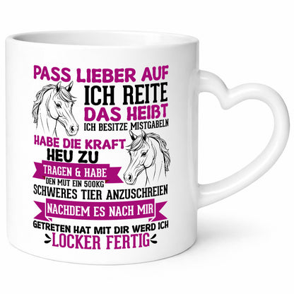 Reiten | reiterin Schweres Pferd dich mach ich fertig Geschenk Humor