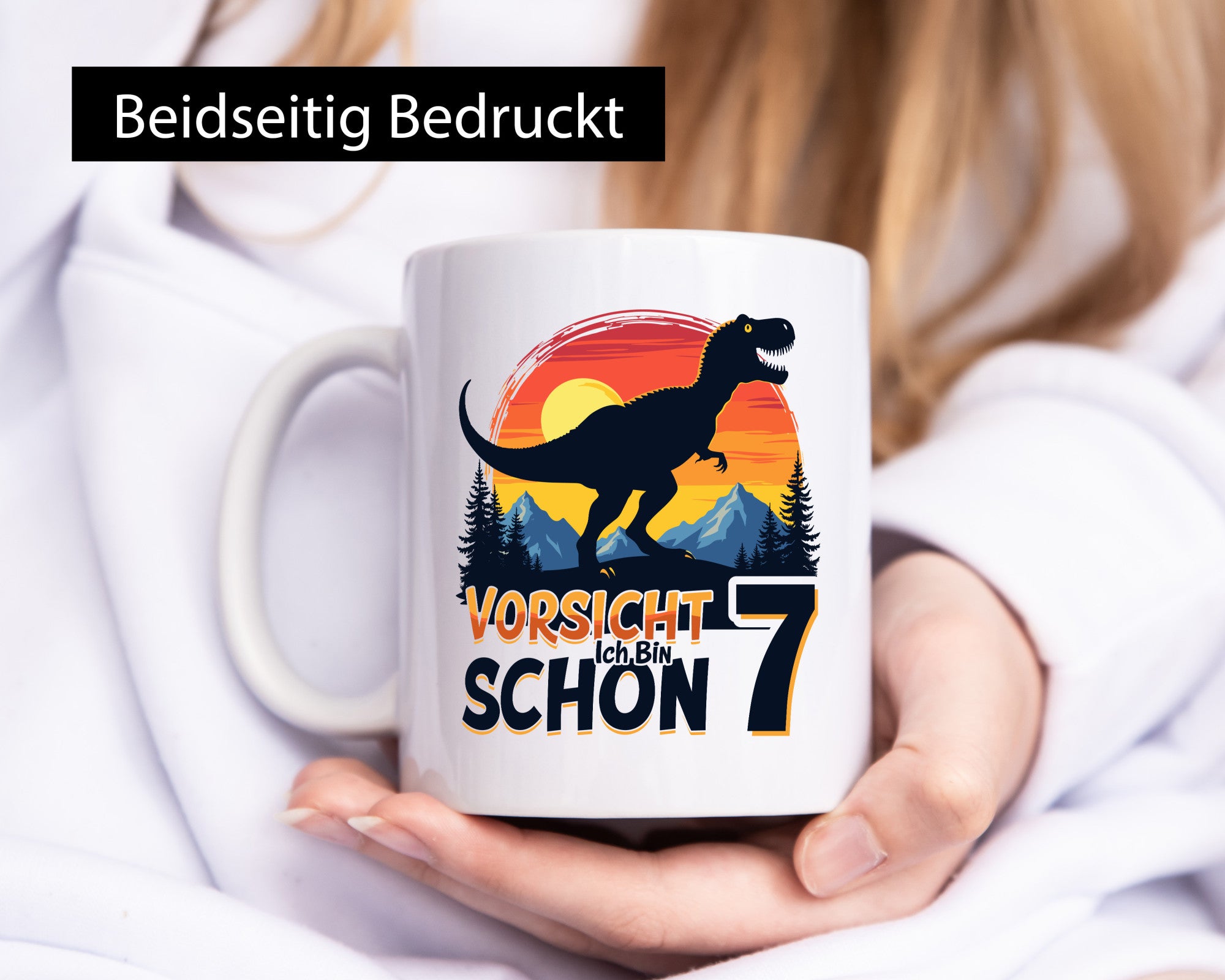7. Geburtstag | 7 Jahre Dinosaurier v2 Geschenk Geschenkidee lustiger Spruch