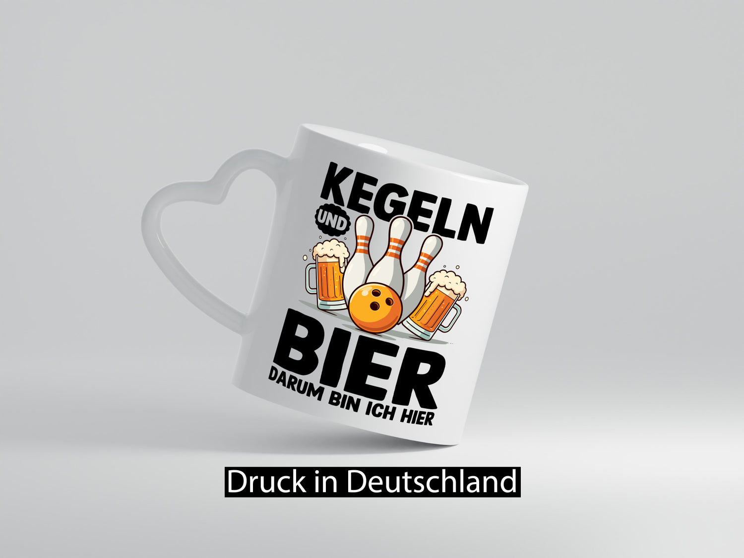 Kegeln und Bier darum bin ich hier | Bowling lustig Humor Geschenkidee Geschenk