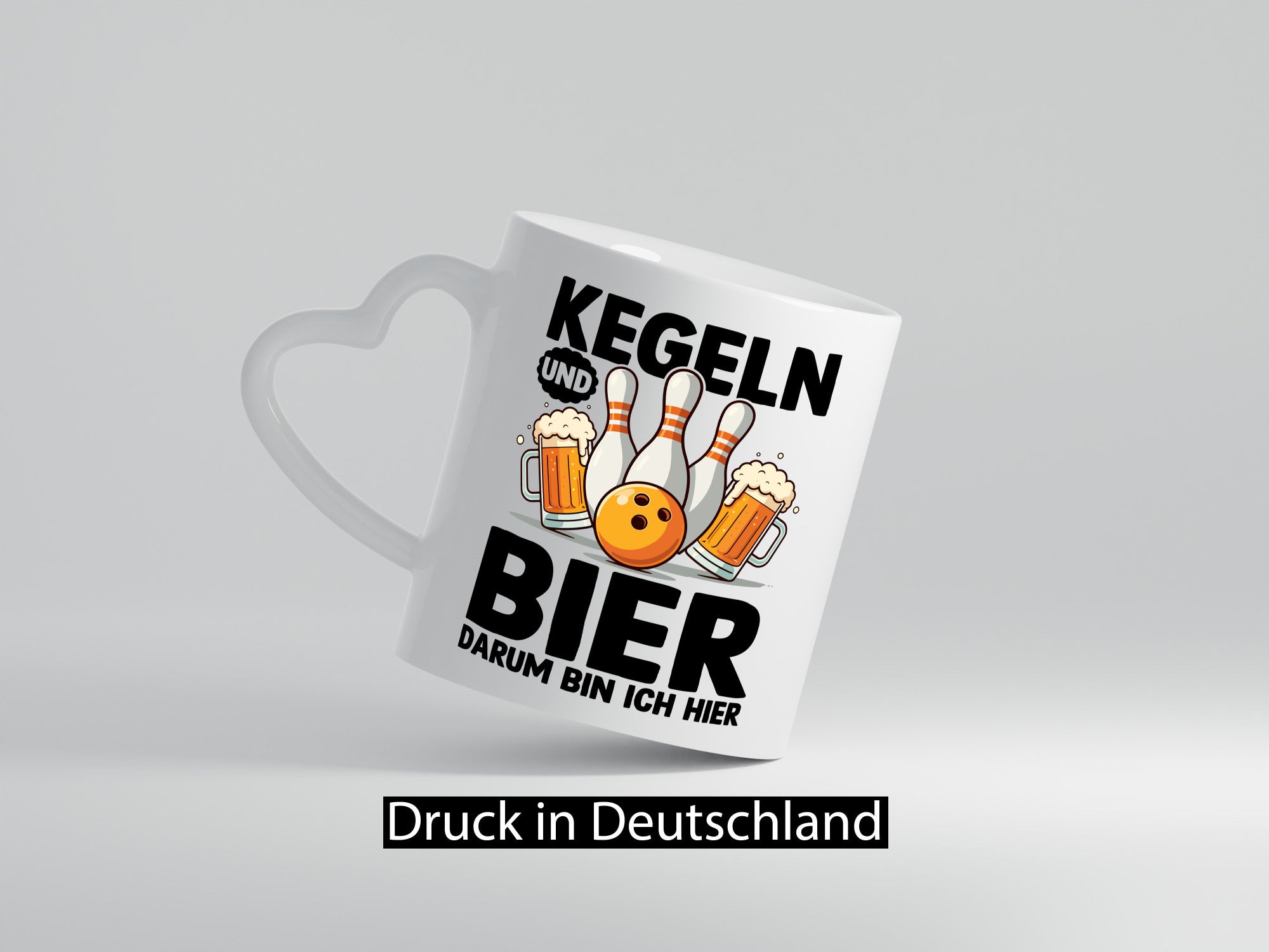 Kegeln und Bier darum bin ich hier | Bowling lustig Humor Geschenkidee Geschenk