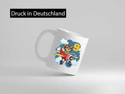 9. Geburtstag | 9 Jahre Kinder Pilot Flugzeug Geschenk Geschenkidee lustiger