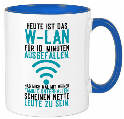 10 Minuten W-Lan Ausfall | Nerd Computer PC Gamer lustig Humor Geschenkidee Tasse