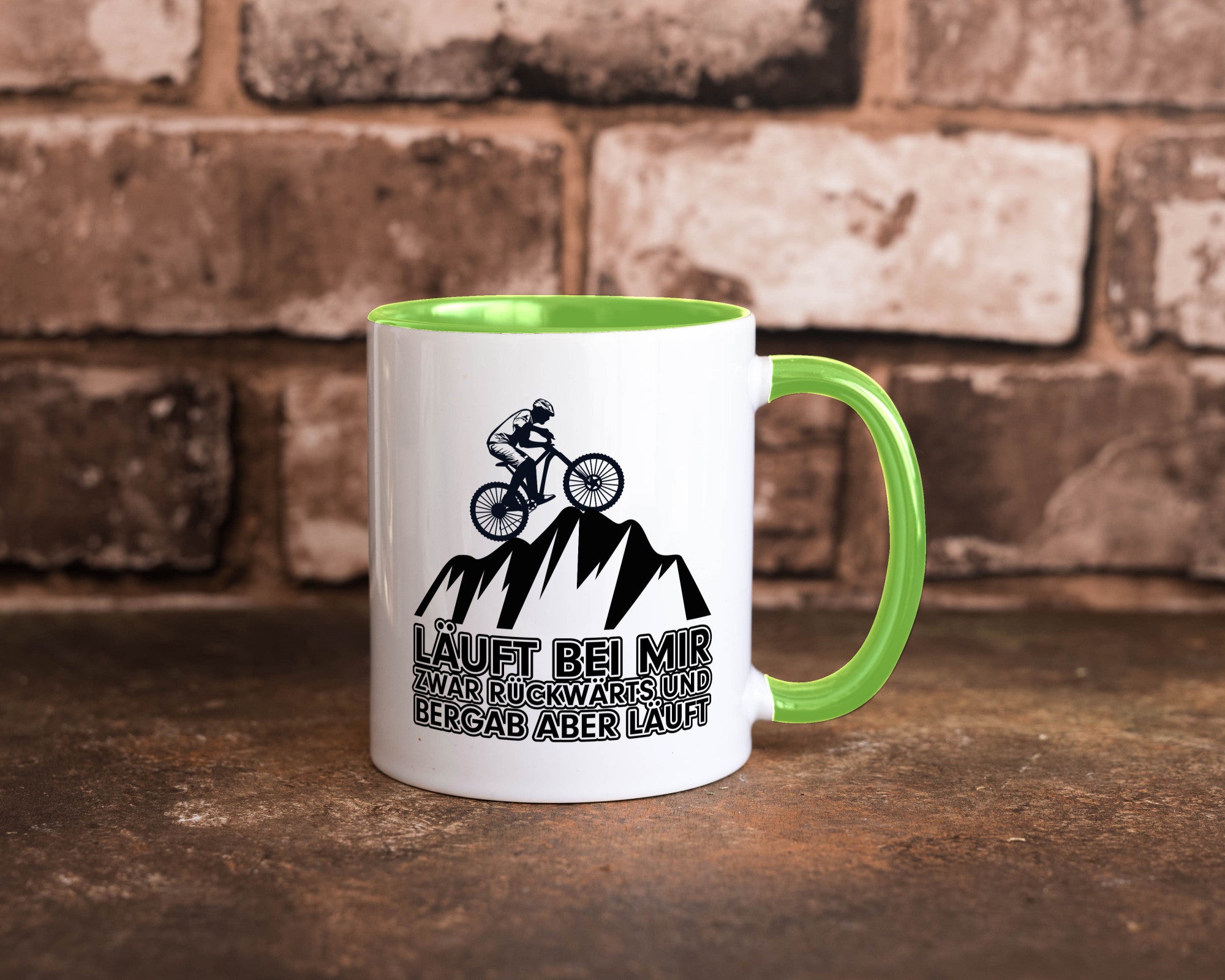 Läuft bei mir | Pechvogel Tasse Radfahrer Statement Humor Geschenkidee