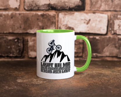 Läuft bei mir | Pechvogel Tasse Radfahrer Statement Humor Geschenkidee