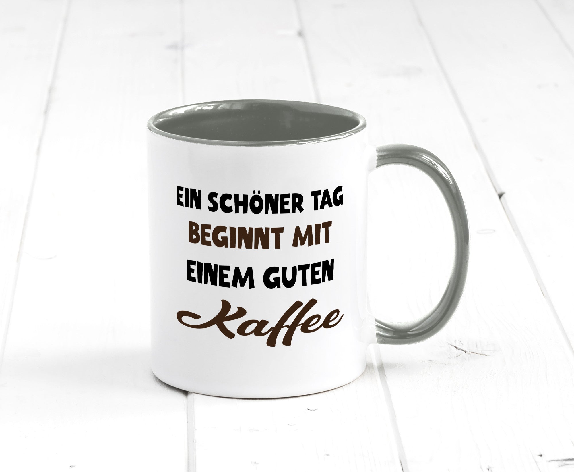 Ein Schöner Tag beginnt mit einem guten Kaffee Geschenk Humor Geschenkidee