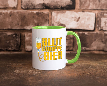 Blutgruppe Bier | Saufen Trinken Biertrinker Humor Geschenkidee Tasse