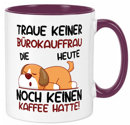 Traue keiner Bürokauffrau | Kauffrau lustig Arbeit Kollegen Büro Geschenk Tasse