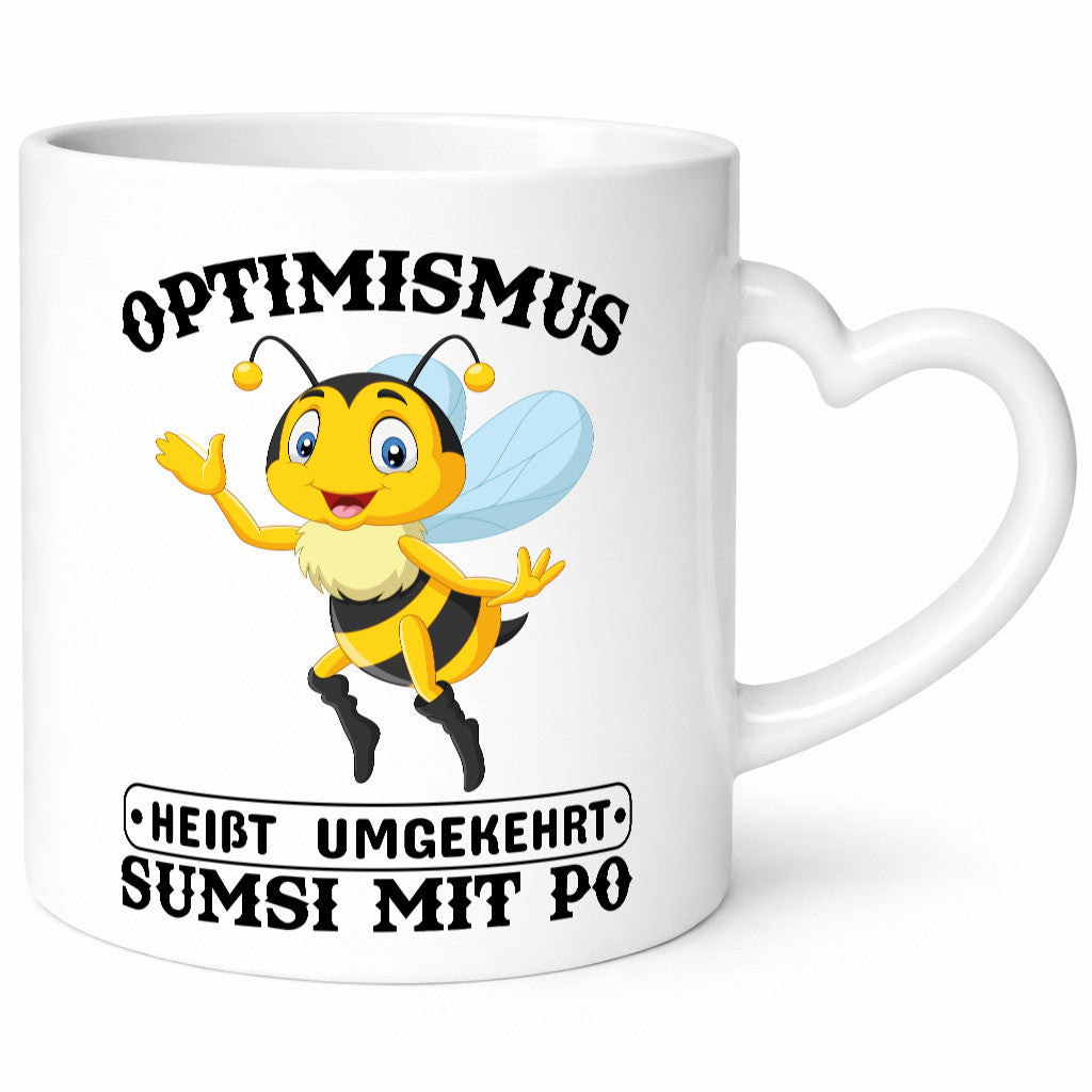 Optimismus umgekehrt Geschenkidee Humor Tasse