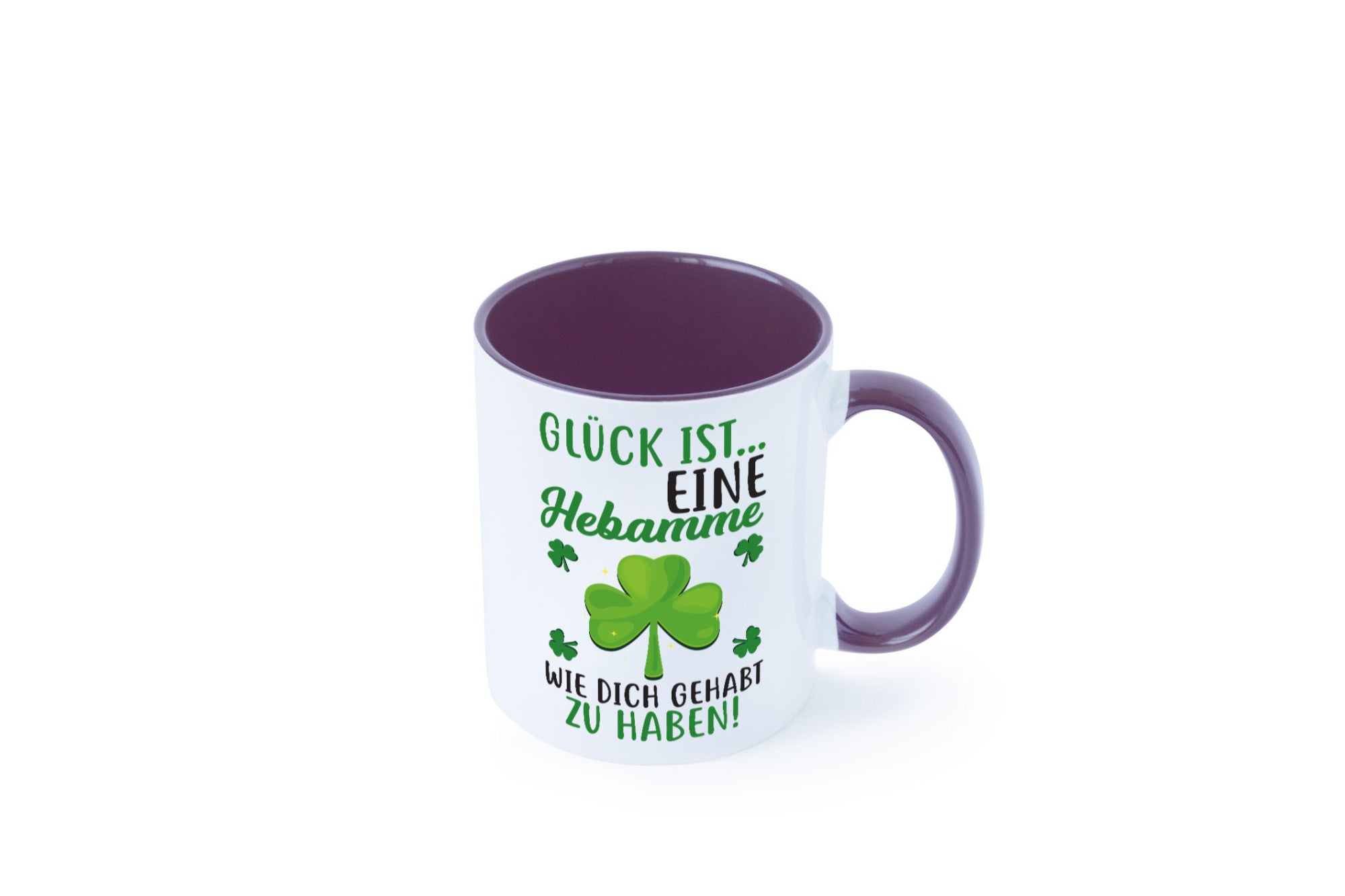 Hebamme Dankeschön | Dankes Tasse Kleeblätter Glück Humor Geschenkidee