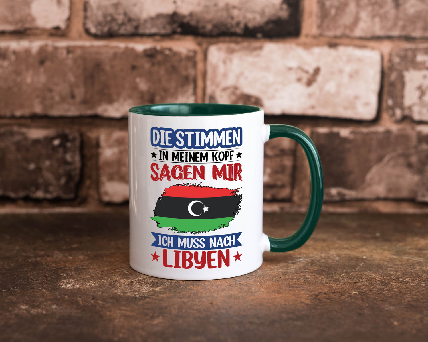 Libyen | Urlaub Stimmen in meinem Kopf Traumland Geschenkidee Humor Tasse