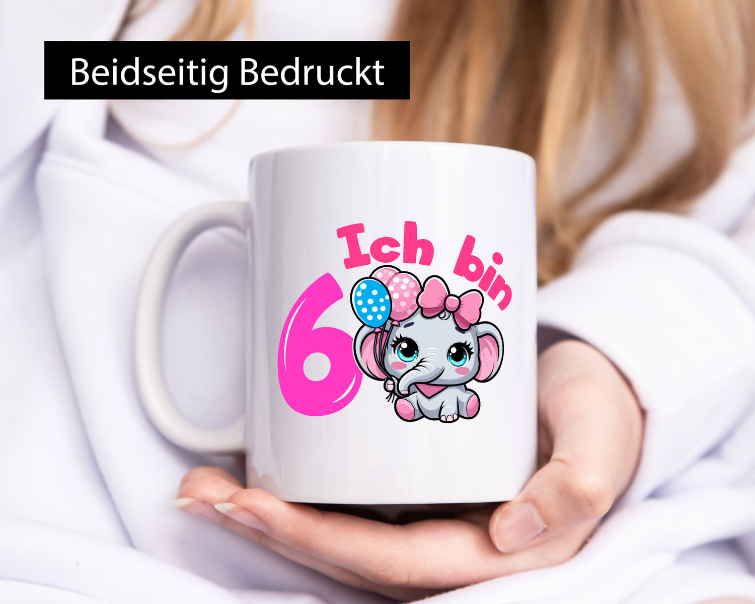 6. Geburtstag | 6 Jahre Elefant Mädchen Humor Geschenkidee Tasse