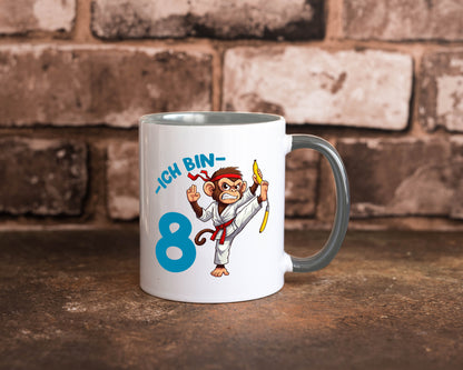Ich bin 8 | 8. Geburtstag Karate Kampfsport Affe lustiger Spruch Geschenk