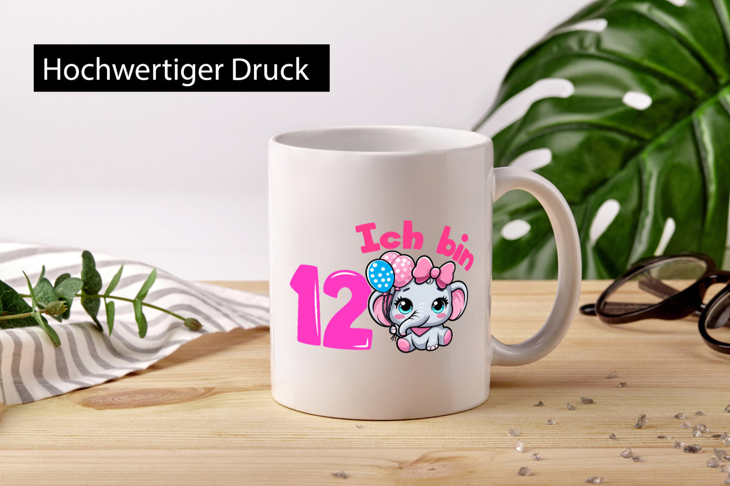 12. Geburtstag | 12 Jahre Elefant Mädchen Humor Geschenkidee Tasse