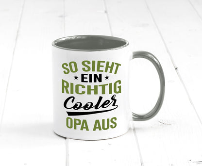 So sieht ein richtig Cooler Opa aus | Großvater Geschenkidee Familie Humor Tasse