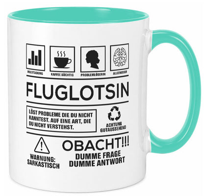 Achtung Probleme Fluglotsin | Flughafen Flugverkehr Geschenk Humor Geschenkidee