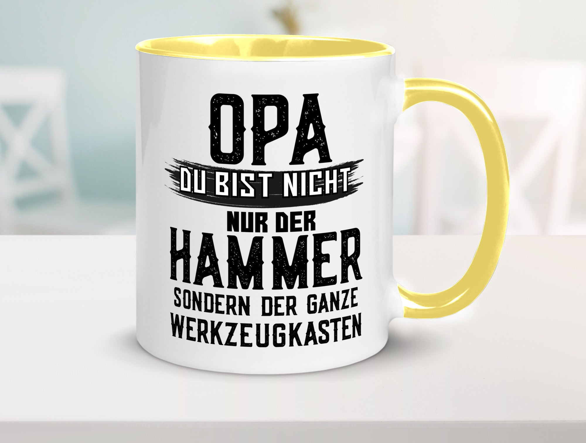 Opa ist der Hammer | Großvater Tasse Werkzeugkasten lustig Familie Geschenkidee