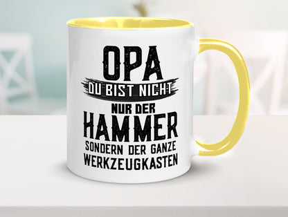Opa ist der Hammer | Großvater Tasse Werkzeugkasten lustig Familie Geschenkidee