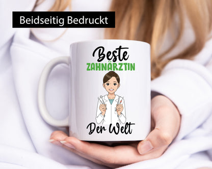 Beste Zahnärztin | Zahnmedizin Beruf v2 Humor Arbeit Kollegen Büro Geschenkidee