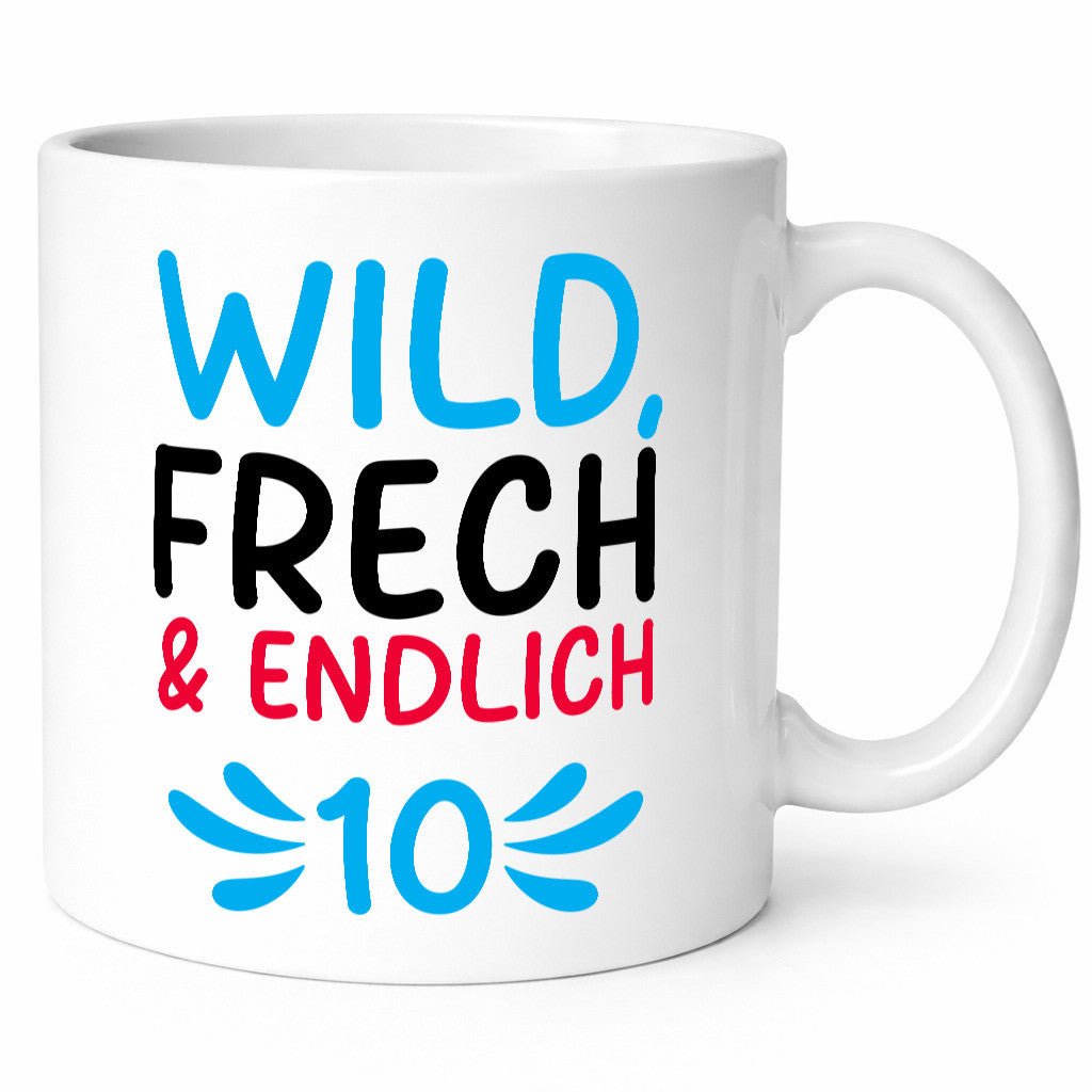 10. Geburtstag | 10 Jahre Wild &amp; Frech lustiger Spruch Geschenk Geschenkidee