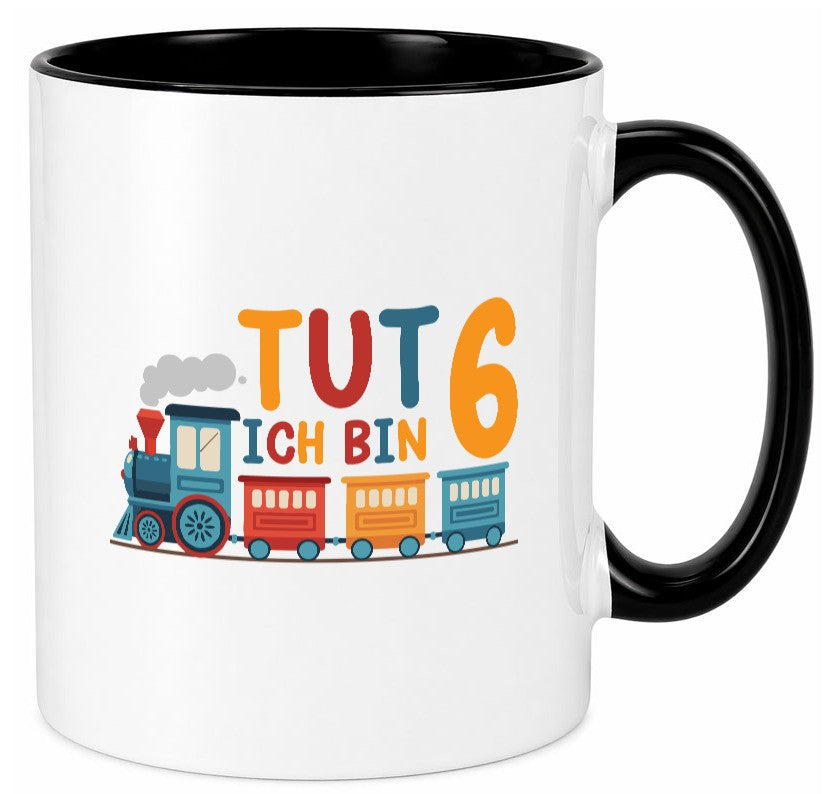 6. Geburtstag | 6 Jahre Eisenbahn Zug junge lustiger Spruch Geschenk Tasse