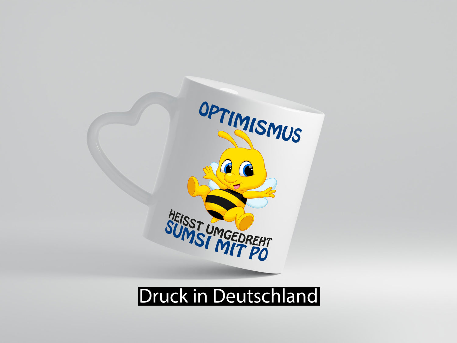Optimismus Sumsi mit Po | lustige Biene Witz Comic v2 lustiger Spruch Geschenk
