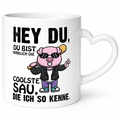 Du bist eine Coole sau Geschenk Humor Geschenkidee lustiger Spruch Tasse