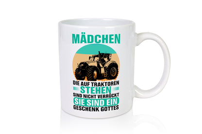 Mädchen die auf Traktoren stehen | Landwirt Bauer lustiger Spruch Geschenk