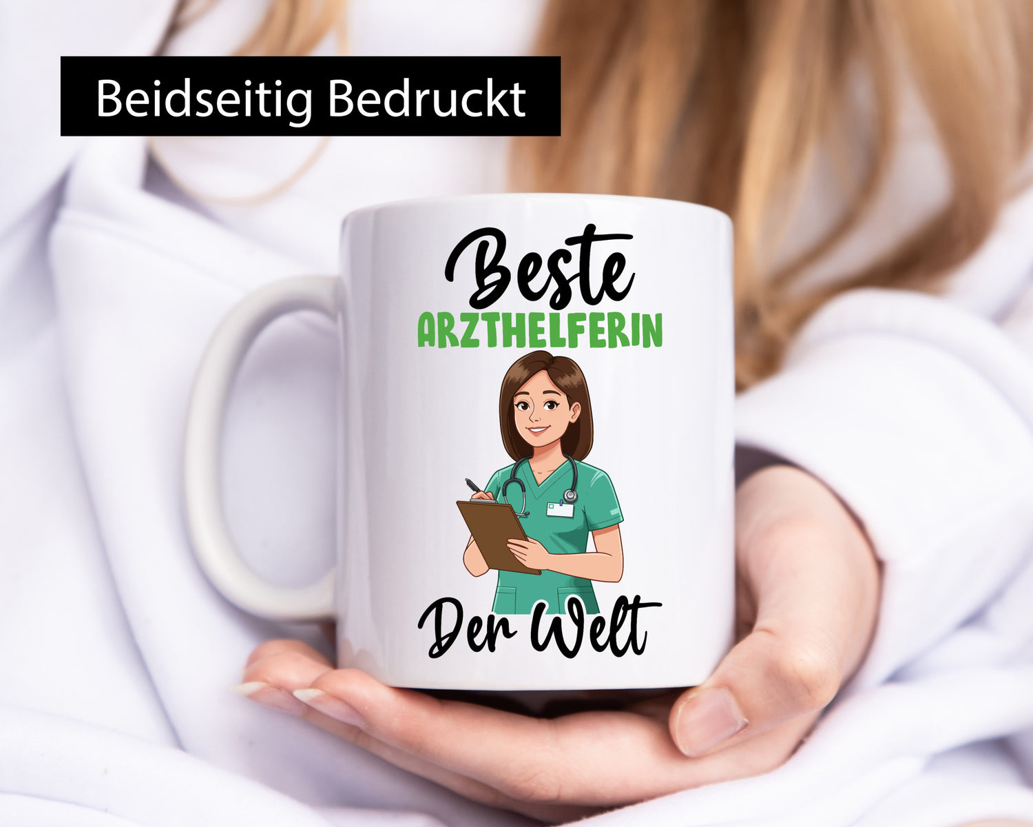 Beste Arzthelferin | Fachangestellte Medizin v2 Geschenkidee Humor Tasse