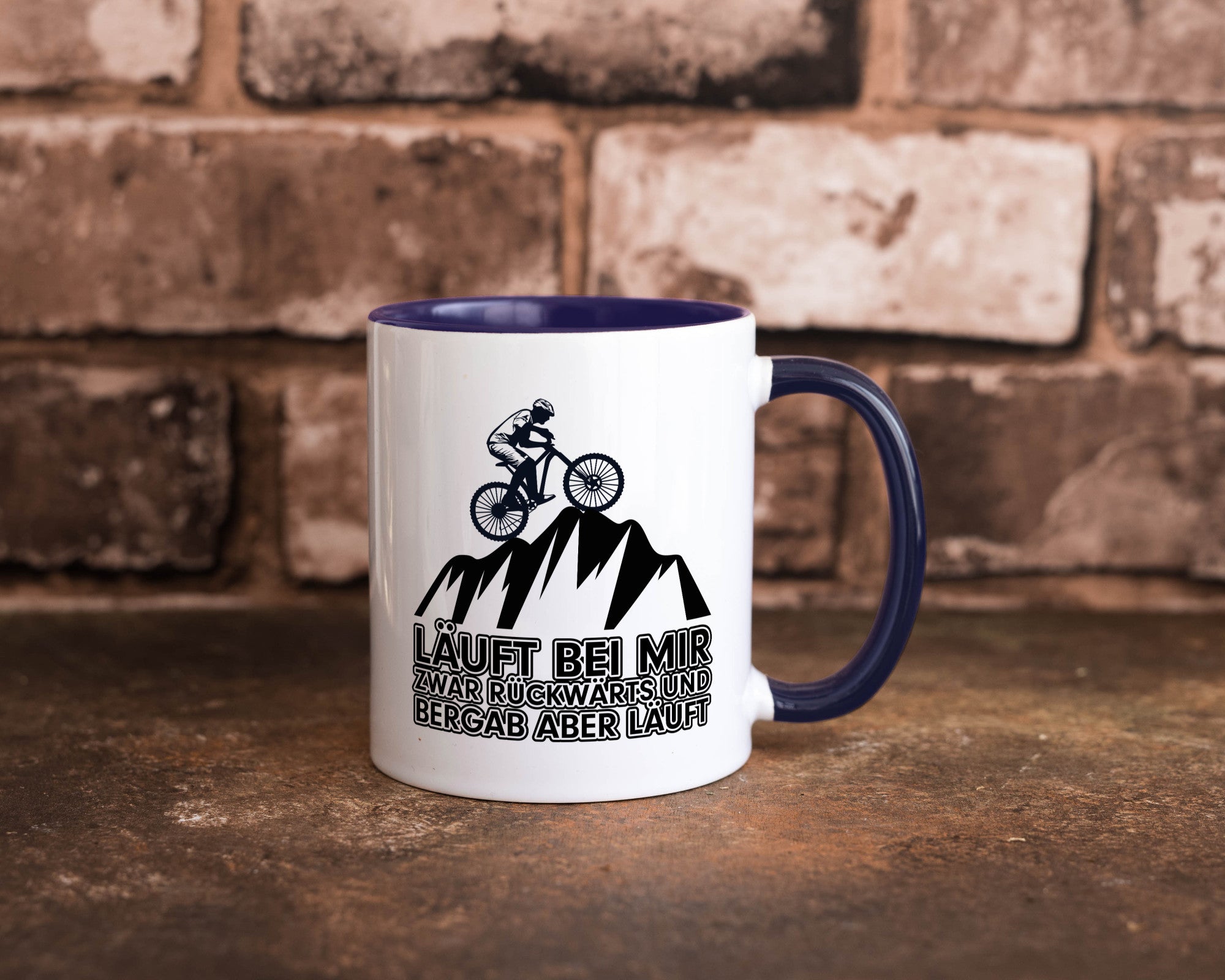 Läuft bei mir | Pechvogel Tasse Radfahrer Statement Humor Geschenkidee