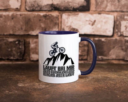 Läuft bei mir | Pechvogel Tasse Radfahrer Statement Humor Geschenkidee